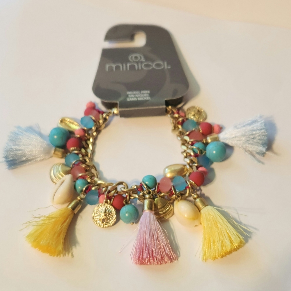 Boho Tassel Shell Beaded Bracelet by Gennaro